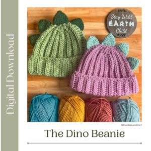 Dino Beanie Pattern - PDF Download
