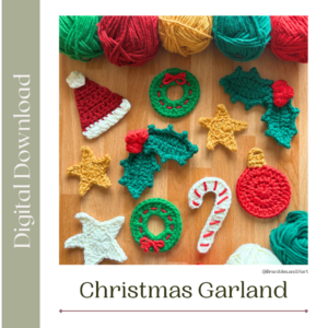 Christmas Pick n Mix Garland Pattern - PDF Download
